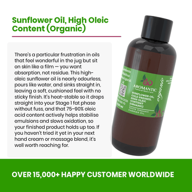 Organic Sunflower Oil High Oleic - Aromantic UK