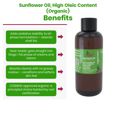 Organic Sunflower Oil High Oleic - Aromantic UK