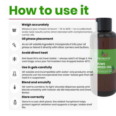 Kiwi Seed Oil with 0.5% Vitamin E - howto