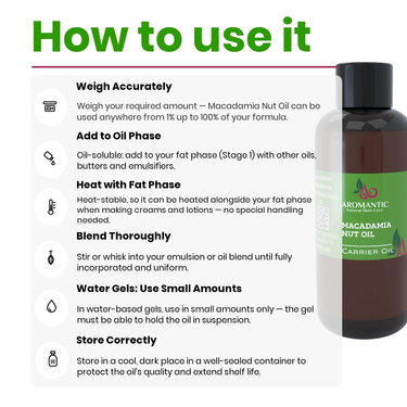 Macadamia Nut Oil - howto