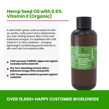 Hemp Seed Oil with 0.5% Vitamin E (Organic) - intro