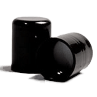 Black Screw Caps and Inserts (to suit 50ml and 100ml Blue PET bottles) 18/415 - Aromantic UK