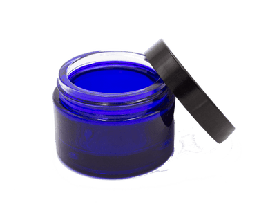 Blue Glass Jar (50 ml) sprayed - Aromantic UK