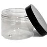 Jar, Clear PET straight sided 100ml with a black polypropylene (PP) Screwcap - Aromantic UK