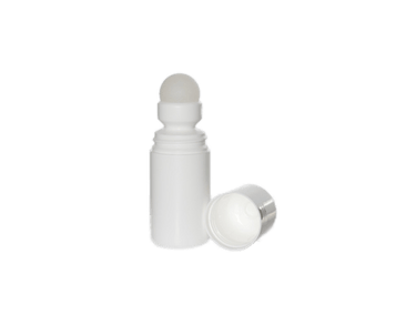 Roll On Container, White Plastic (50 ml) - Aromantic UK